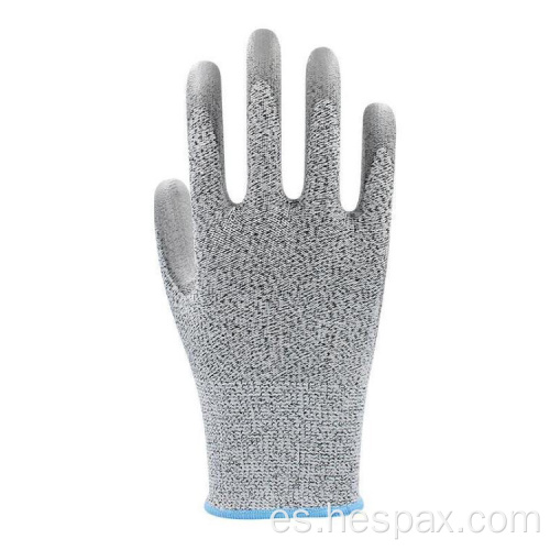 Guantes de trabajo HPPPE resistentes a Hespax Pu recubiertos